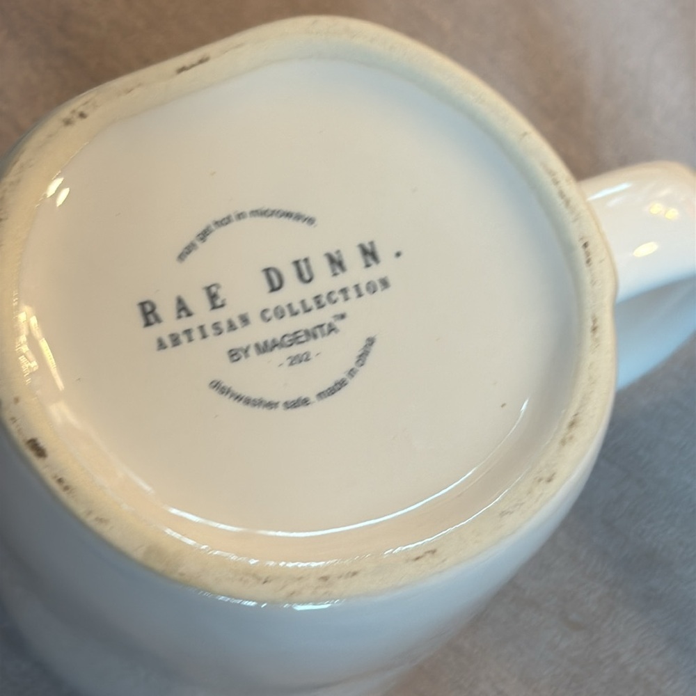 Rae Dunn "Peppermint Mocha" Ceramic Mug with Peppermint Whipped Cream Topper - Picture 5 of 8